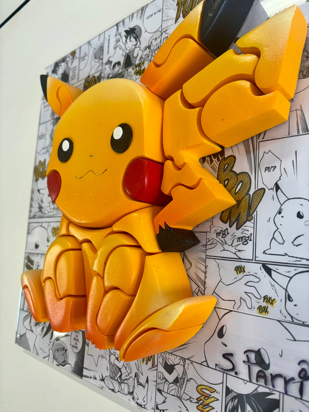 Pikachu scultura da parete