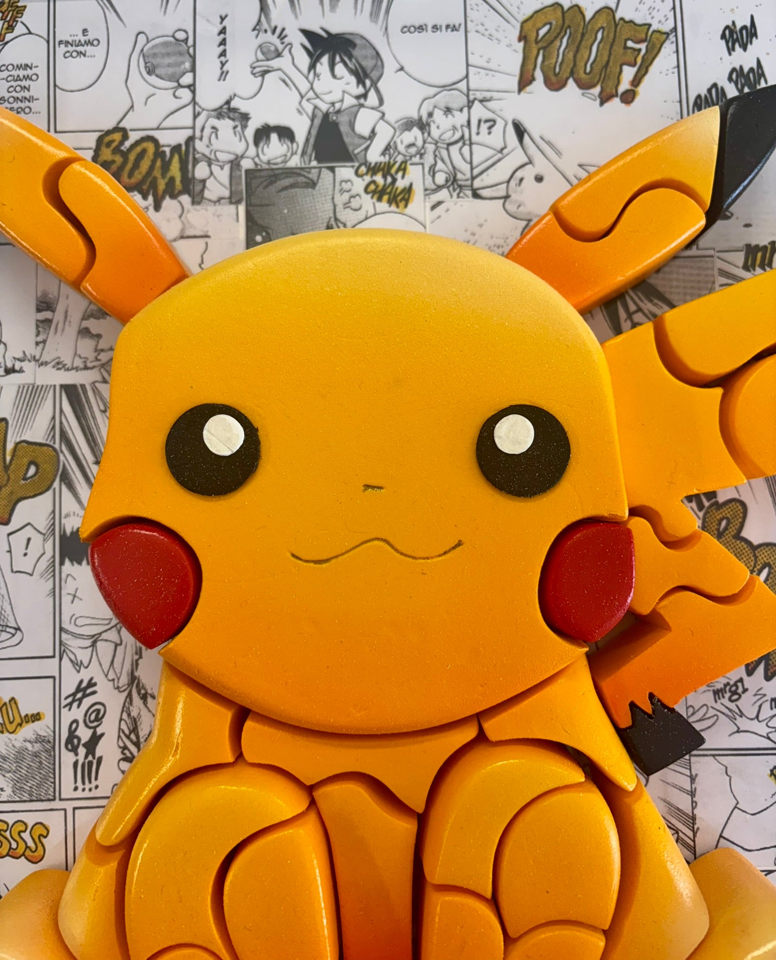 Pikachu scultura da parete